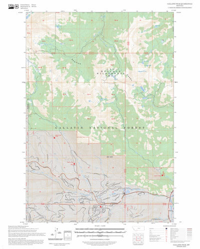 Gallatin Peak, MT FSTopo Preview 1