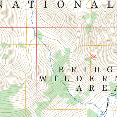 Green River Lakes, WY FSTopo Preview 2