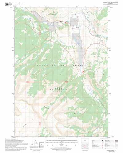 Grizzly Lake, WY FSTopo Preview 1