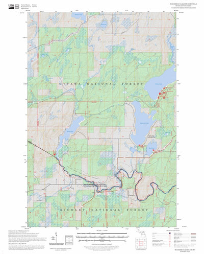 Hagerman Lake, MI-WI FSTopo Preview 1