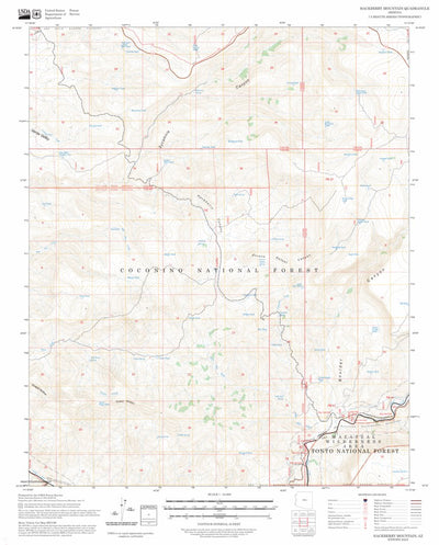 Hackberry Mountain, AZ FSTopo Preview 1