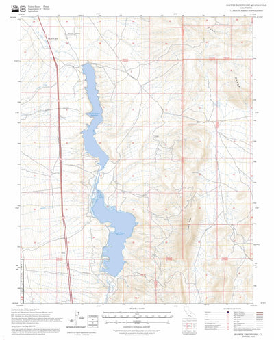 Haiwee Reservoirs, CA FSTopo Preview 1