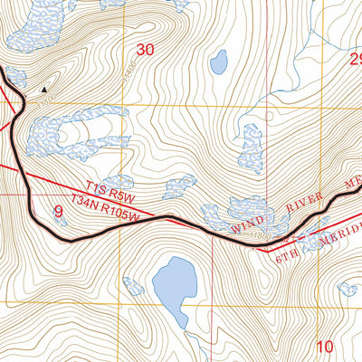 Halls Mountain, WY FSTopo Preview 3