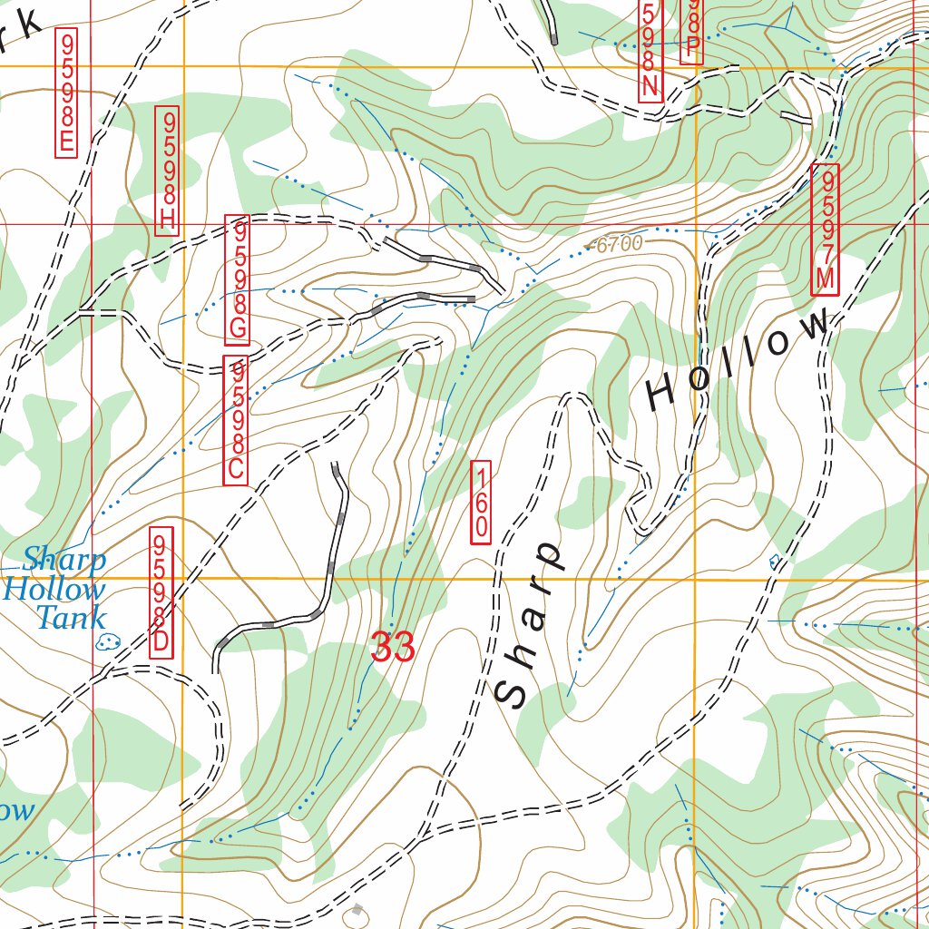 Hanks Draw, AZ FSTopo Map by US Forest Service - Topo | Avenza Maps