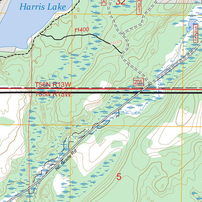 Harris Lake, MN FSTopo Preview 3