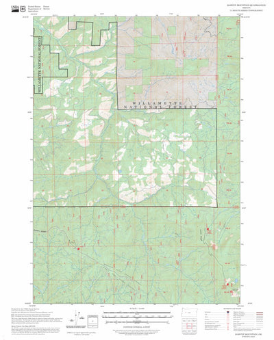 Harvey Mountain, OR FSTopo Preview 1