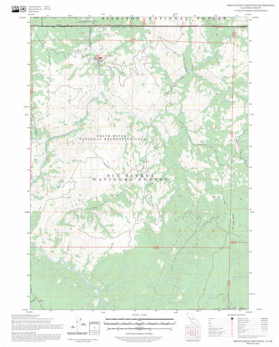 High Plateau Mountain, CA-OR FSTopo Preview 1