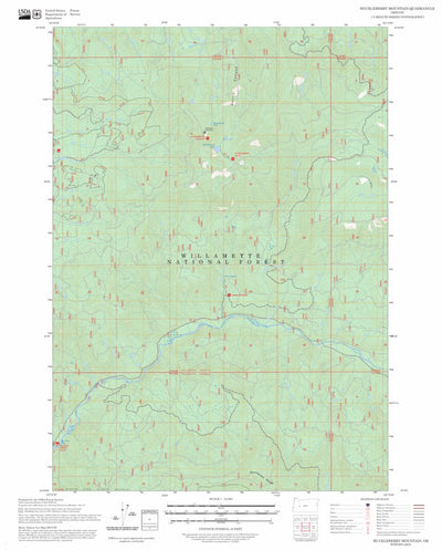 Huckleberry Mountain, OR FSTopo Preview 1