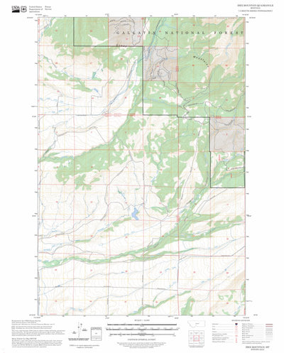 Ibex Mountain, MT FSTopo Preview 1