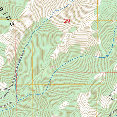 Ibex Mountain, MT FSTopo Preview 3