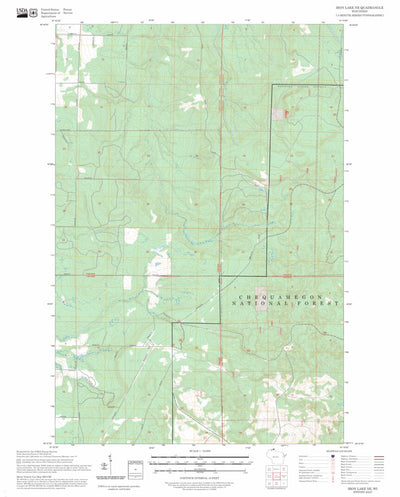 Iron Lake NE, WI FSTopo Preview 1