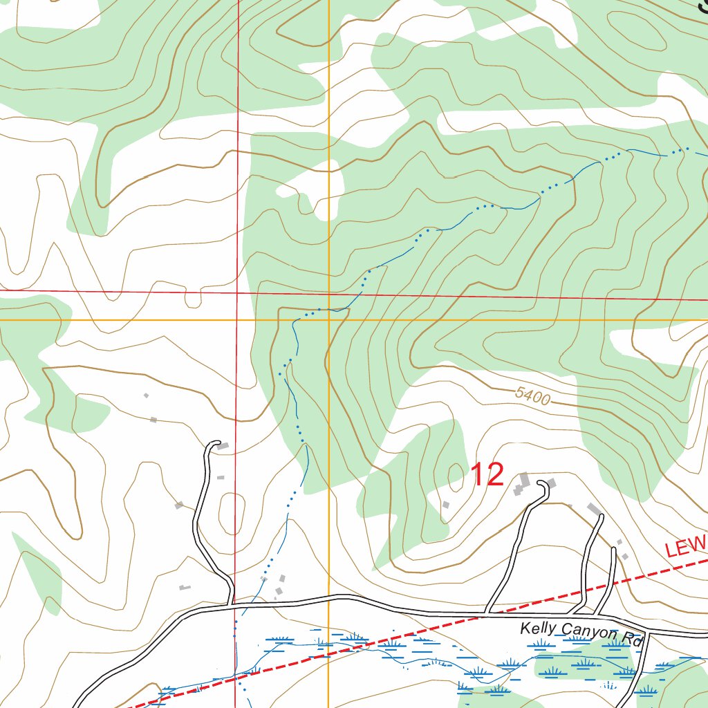 Kelly Creek, MT FSTopo Map by US Forest Service - Topo | Avenza Maps