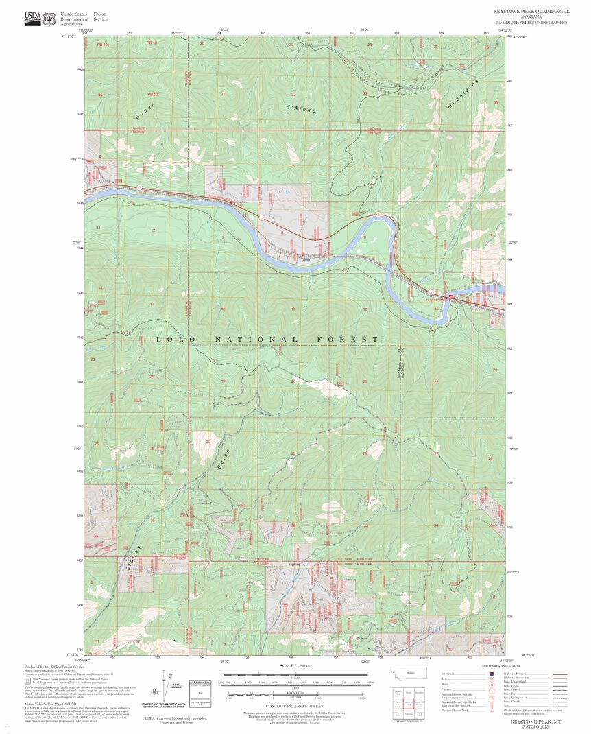 Keystone Peak, MT FSTopo Map by US Forest Service - Topo | Avenza Maps