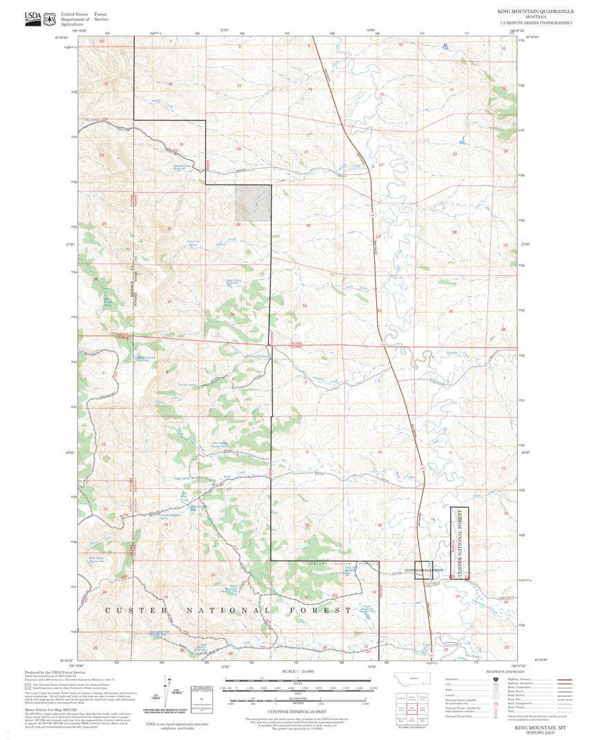 King Mountain, MT FSTopo Map by US Forest Service - Topo | Avenza Maps