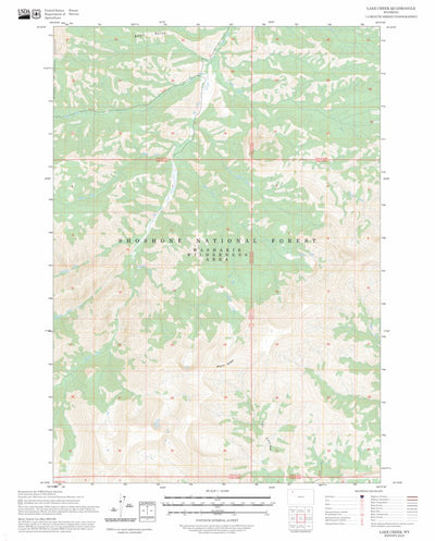 Lake Creek, WY FSTopo Preview 1