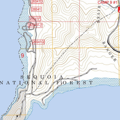 Lake Isabella North, CA FSTopo Preview 2