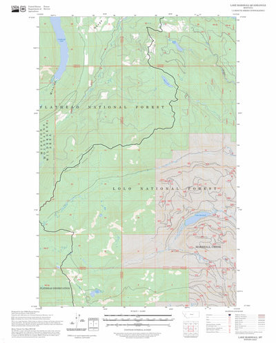 Lake Marshall, MT FSTopo Preview 1