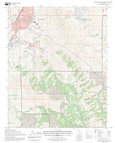 Lake Isabella South, CA FSTopo Preview 1
