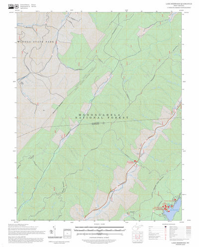 Lake Sherwood, WV FSTopo Preview 1