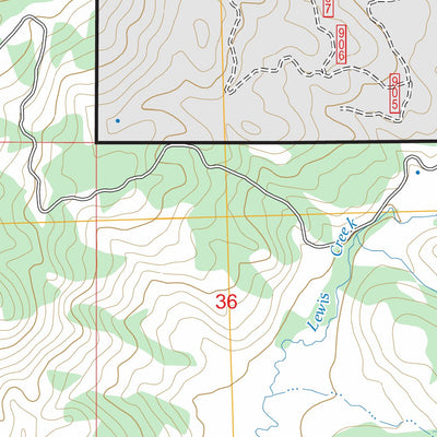 Lewis Creek, OR FSTopo Preview 2