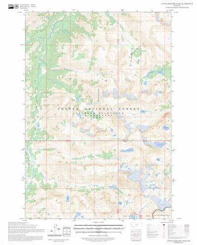 Little Park Mountain, MT FSTopo Preview 1