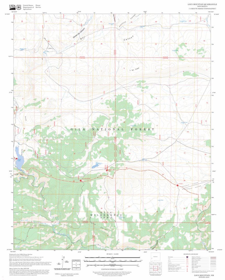 Loco Mountain, NM FSTopo Map by US Forest Service - Topo | Avenza Maps