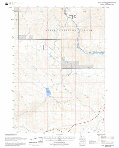 Long Tom Reservoir, ID FSTopo Preview 1