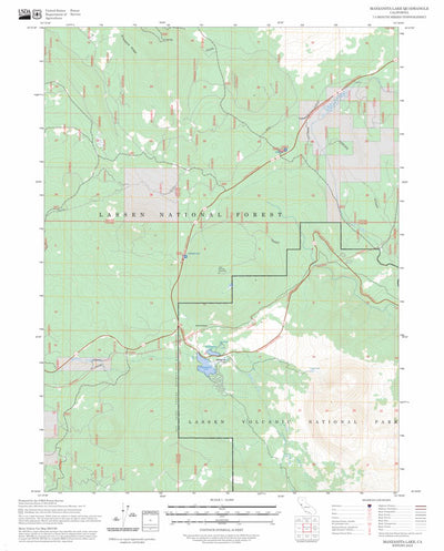 Manzanita Lake, CA FSTopo Preview 1