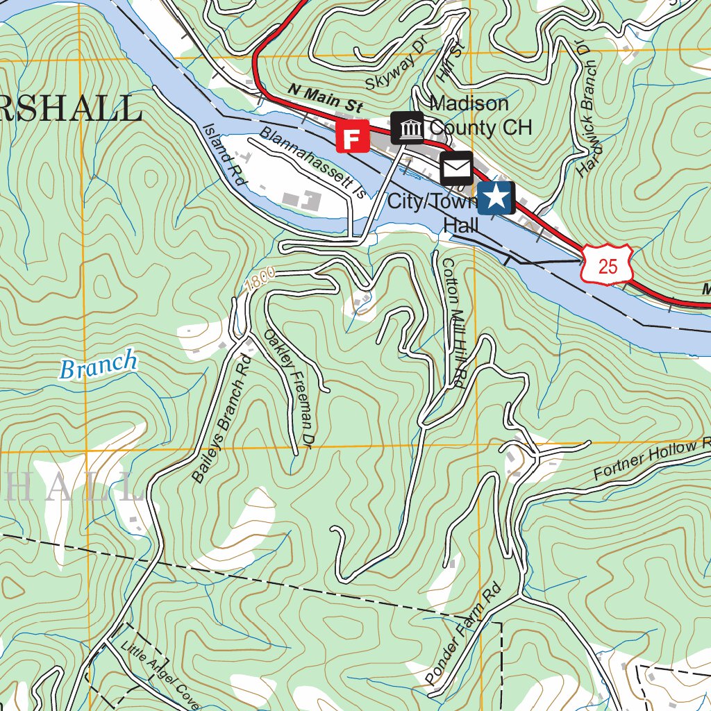 Marshall, NC FSTopo Map by US Forest Service - Topo | Avenza Maps