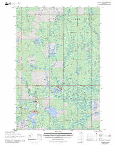 Marten Lake, MI FSTopo Preview 1