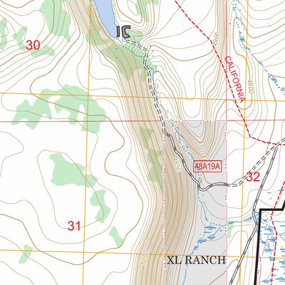 McGinty Reservoir, CA FSTopo Preview 3