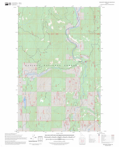 Meadow Creek, ID FSTopo Preview 1