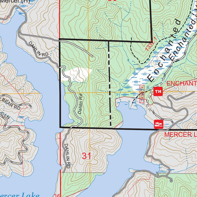 Mercer Lake, OR FSTopo Preview 2