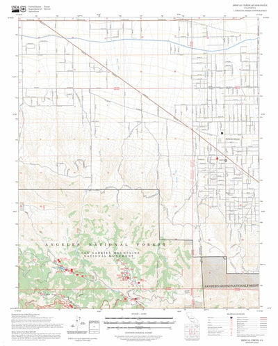 Mescal Creek, CA FSTopo Preview 1