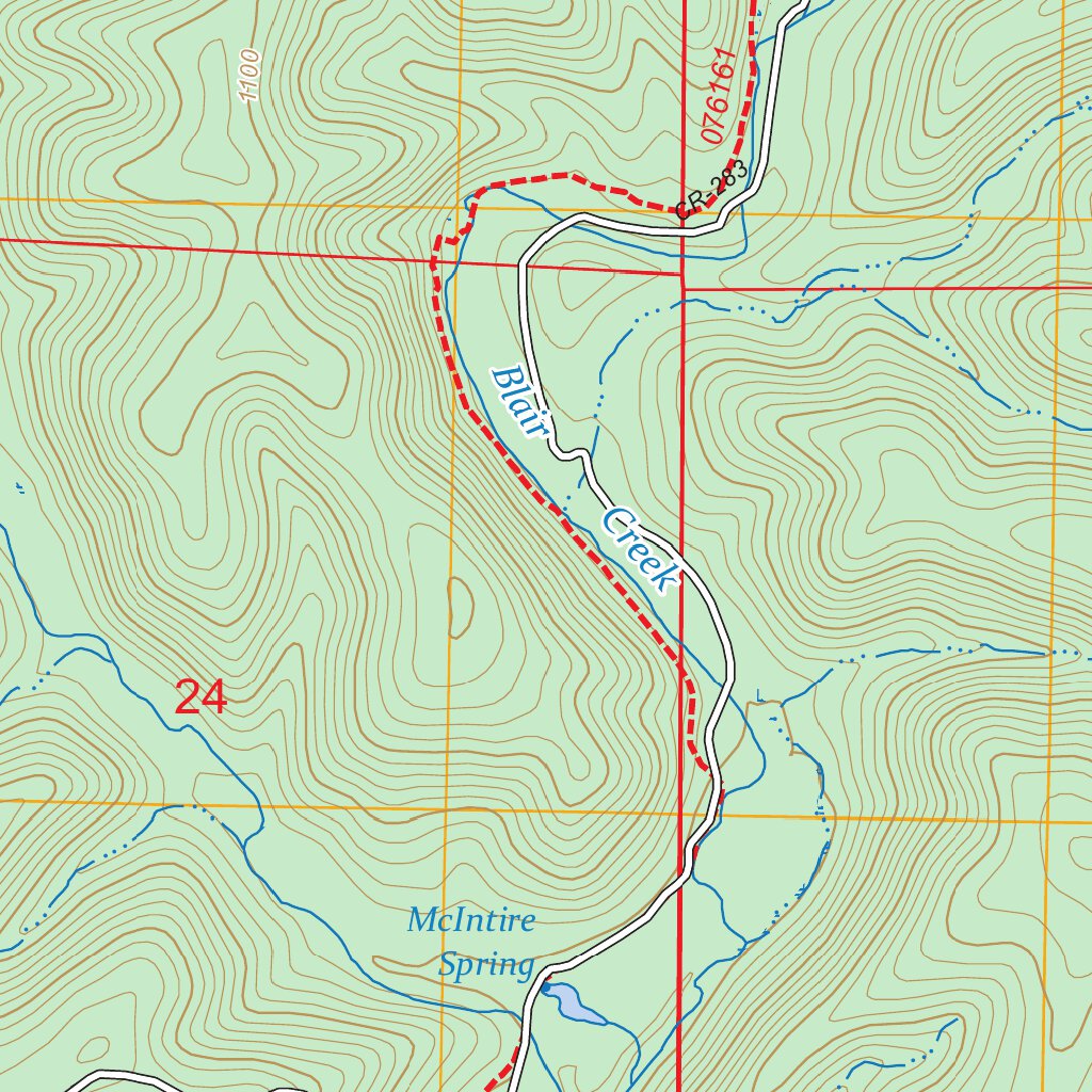 Midridge, MO FSTopo Map by US Forest Service - Topo | Avenza Maps