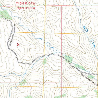 Milk Creek, WY FSTopo Preview 2