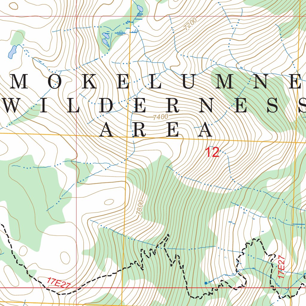 Mokelumne Peak, CA FSTopo Map by US Forest Service - Topo | Avenza Maps