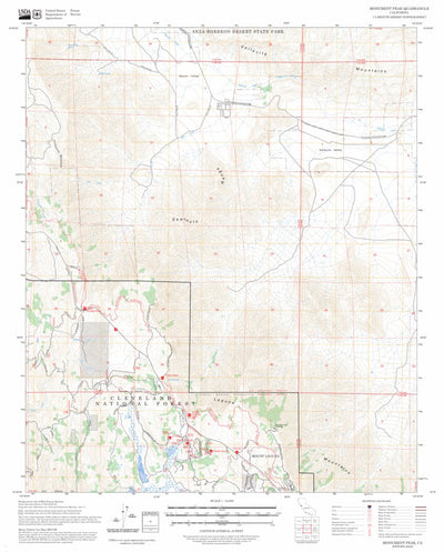 Monument Peak, CA FSTopo Preview 1