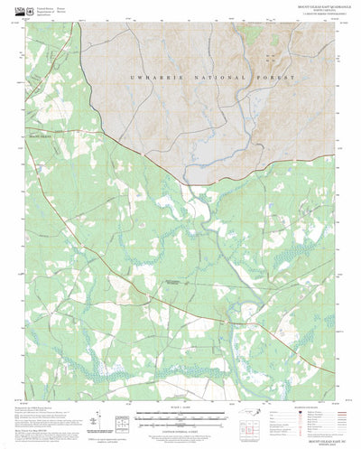 Mount Gilead East, NC FSTopo Preview 1