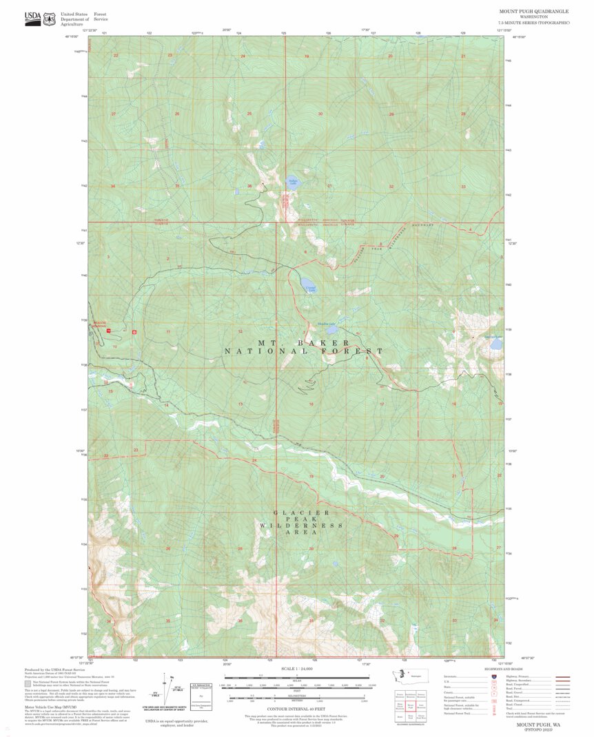 Mount Pugh, WA FSTopo Map by US Forest Service - Topo | Avenza Maps