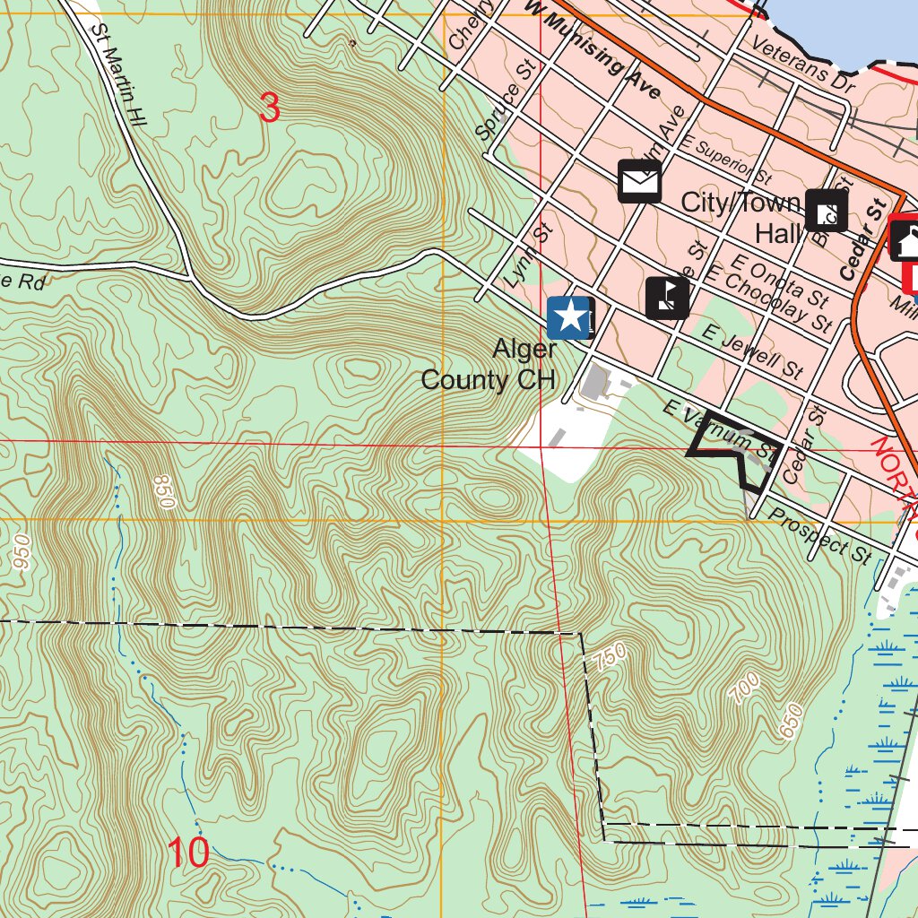 Munising, MI FSTopo Map by US Forest Service - Topo | Avenza Maps