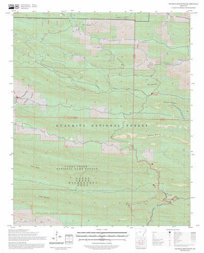 Nichols Mountain, AR FSTopo Preview 1