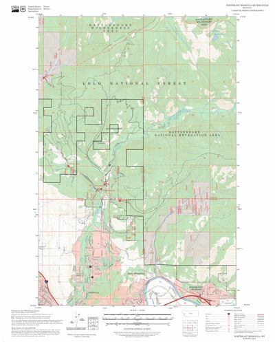 Northeast Missoula, MT FSTopo Preview 1
