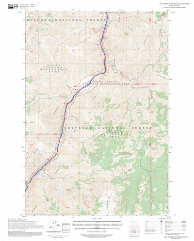 Old Timer Mountain, ID-OR FSTopo Preview 1