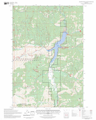 Painted Rocks Lake, MT FSTopo Preview 1