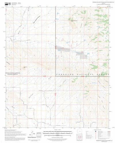 Pedregosa Mountains West, AZ FSTopo Preview 1