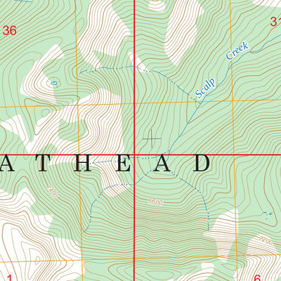 Pentagon Mountain, MT FSTopo Preview 3