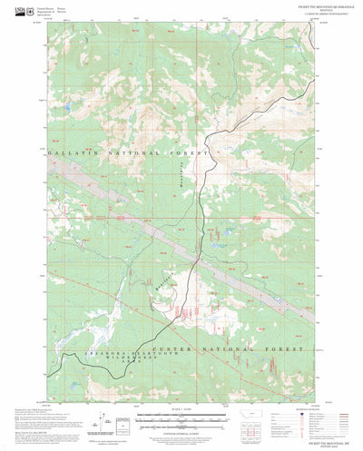 Picket Pin Mountain, MT FSTopo Preview 1