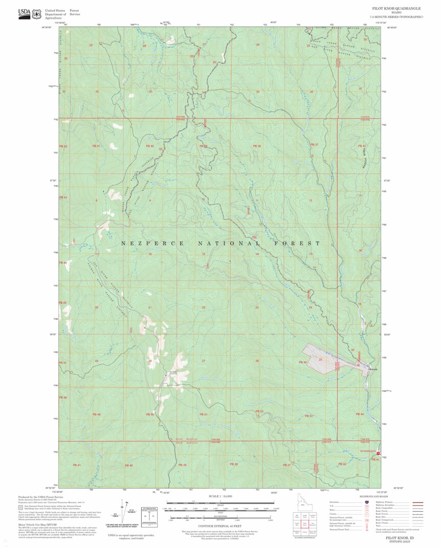 Pilot Knob, ID FSTopo Map by US Forest Service - Topo | Avenza Maps