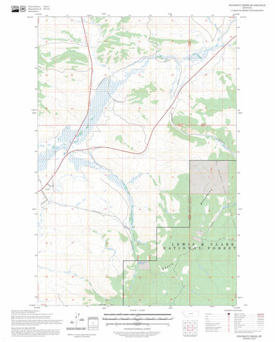 Pinchout Creek, MT FSTopo Preview 1